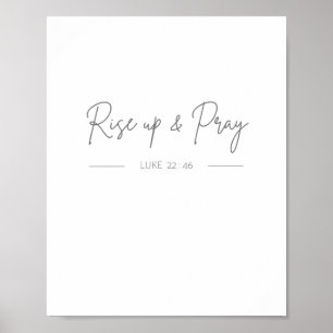 stiga upp upp och be Luke 22:46 Poster och utskrif
