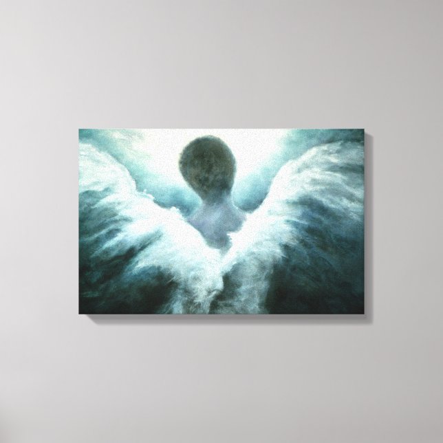 Stigande Angel Art-utskrift på arbetsytan Canvastryck (Framsida)