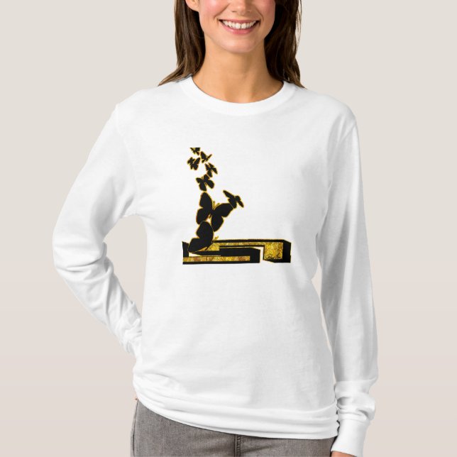 Stigande fjärilar tee shirt (Framsida)
