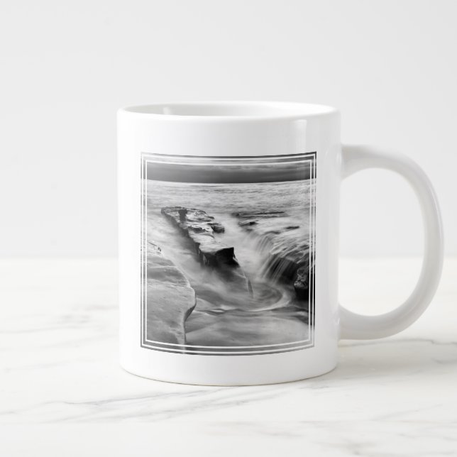 Stigande tidvatten vid stranden jumbo mugg (Höger)