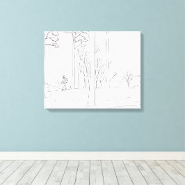 Stigar för Ensamhet Nami Island Minimalistisk Färg Canvastryck