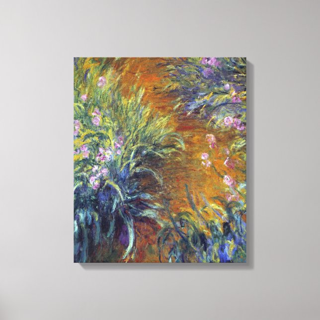 Stigen genom irisar av Claude Monet Canvastryck (Framsida)