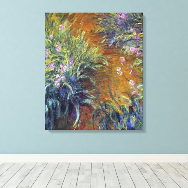Stigen genom irisar av Claude Monet Canvastryck (Insitu (trägolv))
