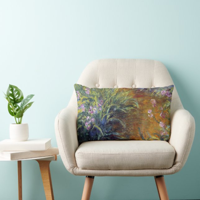 Stigen genom irisar av Claude Monet Lumbarkudde (Stol)