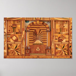Stiger ombord ärke- spåring för den Masonic Poster