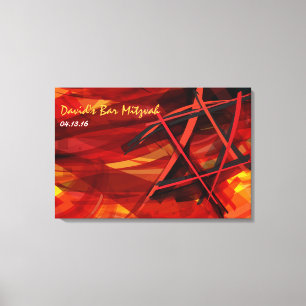 Stiger ombord den bat mitzvah röda puben för den canvastryck