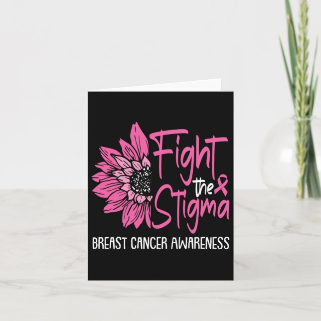 Stigma Breast Cancer Awareness Survivor Kort (Framsida)
