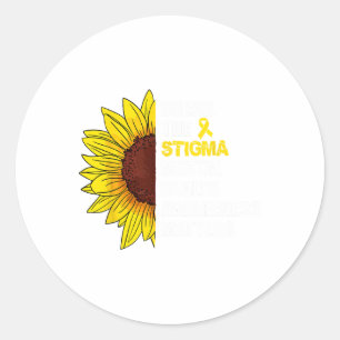 Stigma Mental Health Awareness Problems Sunflo Runt Klistermärke