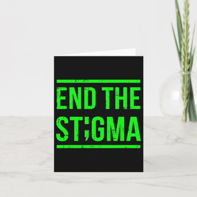 Stigma Mental Health Awareness Warrior Counsel Kort (Framsida)