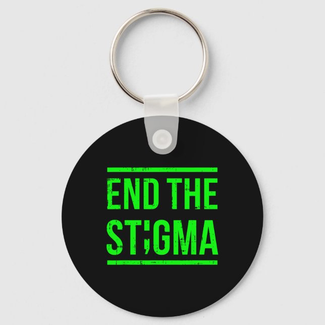 Stigma Mental Health Awareness Warrior Counsel Nyckelring (Framsida)