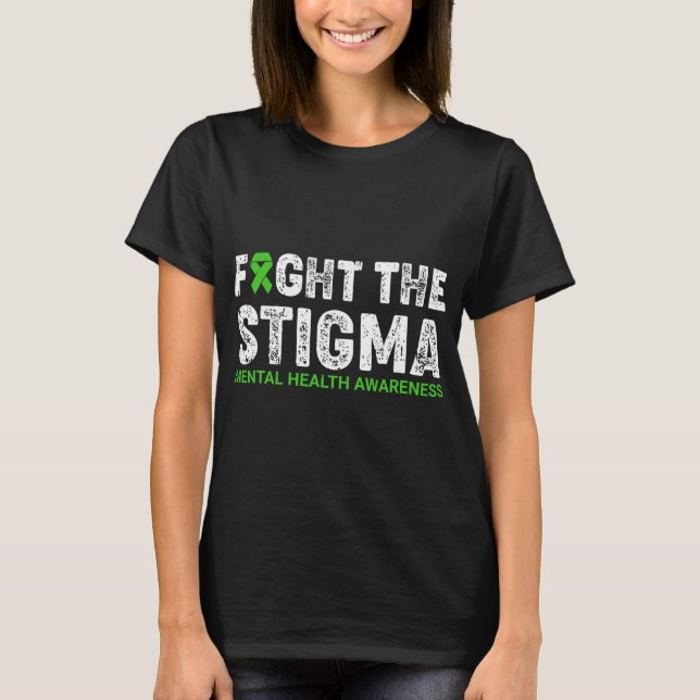 Stigma Mental Health Awareness Warrior Counsel T Shirt (Framsida)