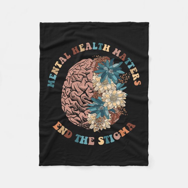 Stigma psykiska hälsoproblem Mental Awareness Fleecefilt (Framsidan)