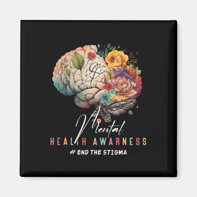Stigma psykiska hälsoproblem Mental Awareness Magnet (Framsidan)