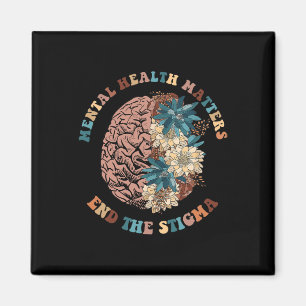 Stigma psykiska hälsoproblem Mental Awareness Magnet