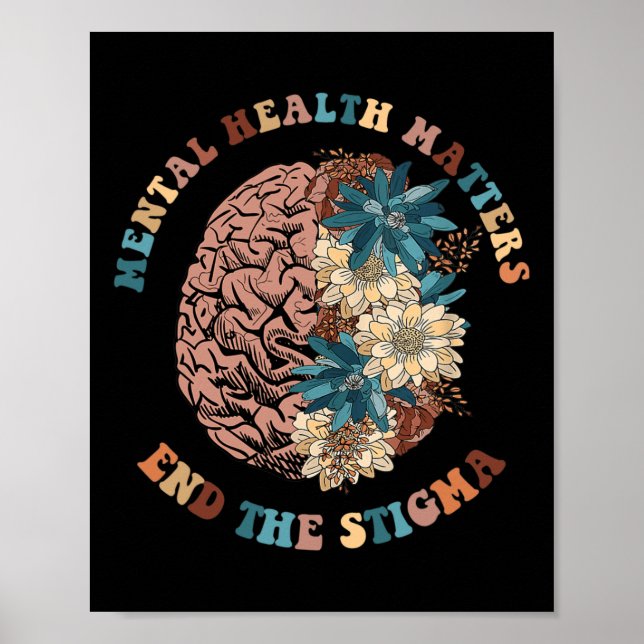 Stigma psykiska hälsoproblem Mental Awareness Poster (Framsidan)