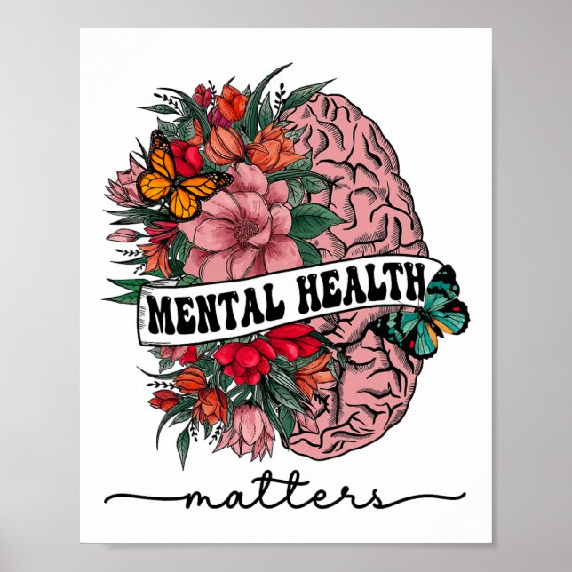 Stigma psykiska hälsoproblem Mental Awareness Poster (Framsidan)