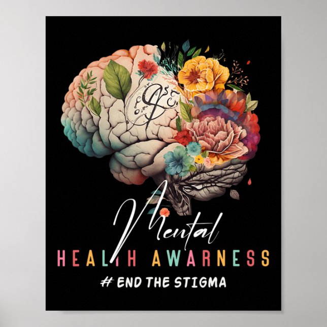 Stigma psykiska hälsoproblem Mental Awareness Poster (Framsidan)