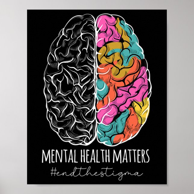 Stigma psykiska hälsoproblem Mental Awareness Poster (Framsidan)
