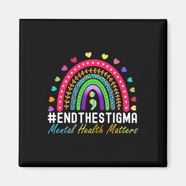 Stigma Rainbow Leopard Boho - problem Magnet (Framsidan)