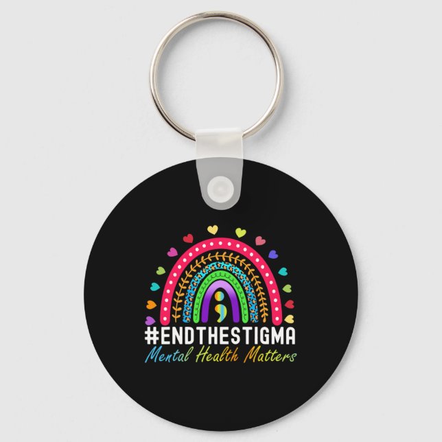 Stigma Rainbow Leopard Boho - problem Nyckelring (Framsida)