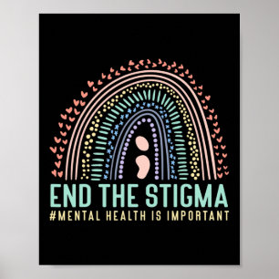 Stigmas psykiska hälsa är viktigt för regnbågen poster