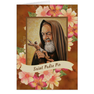 Stigmata för crucifix för präst för St. Padre Pio Hälsningskort