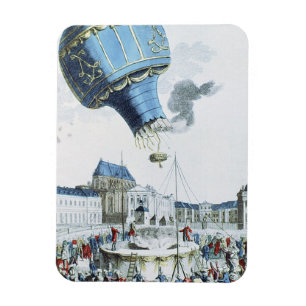 Stigning av den Montgolfier broderluftballongen Magnet