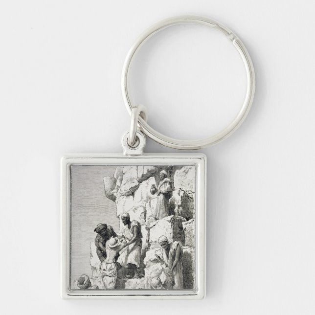 Stigning av den underbara pyramiden, 19th fyrkantig silverfärgad nyckelring (Framsidan)