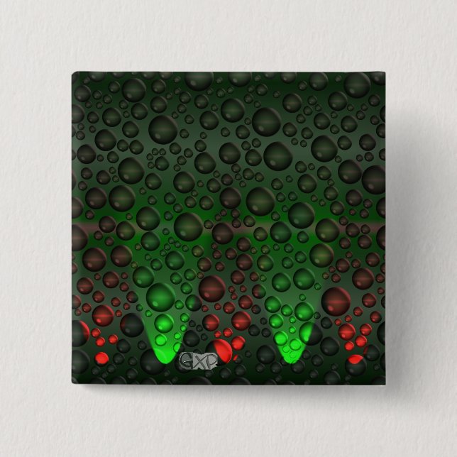 Stigning Bubbles-Grönt/Red Badge Knapp (Framsida)