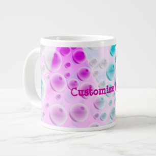 Stigning bubblor (Rosa&blå) Jumbo Mugg