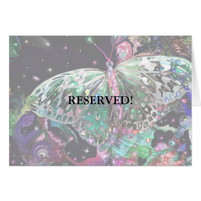 Stigning Butterfly Bord Card! OBS Kort (Framsidan Horizontal)
