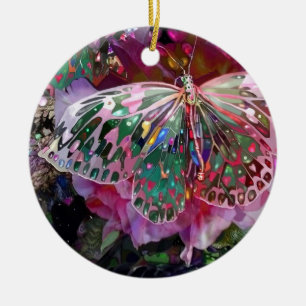 Stigning Dawn Butterfly Julgransprydnad Keramik