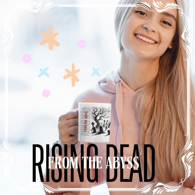 Stigning död från Abyss Kaffemugg (Rising Dead from the Abyss cover from The Beekeeper Store)