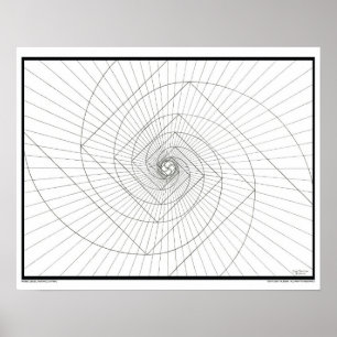Stigning Färgning av deosil Fibonacci Spiral Poste Poster