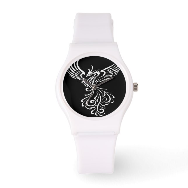 Stigning från Ashes Phoenix White Illustration Armbandsur (Framsida)
