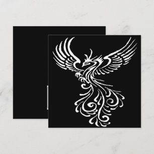 Stigning från Ashes Phoenix White Illustration Inbjudningar