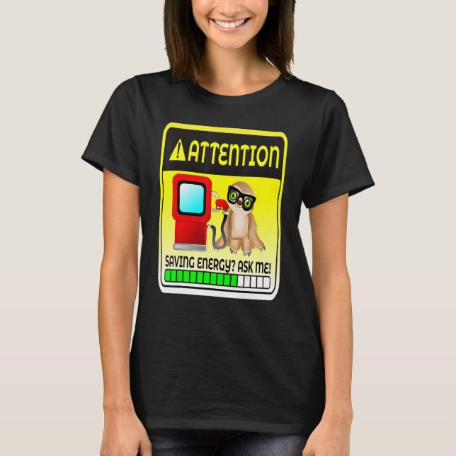 Stigning gaspriser vid pumpsparande energiförbrukn t shirt (Framsida)