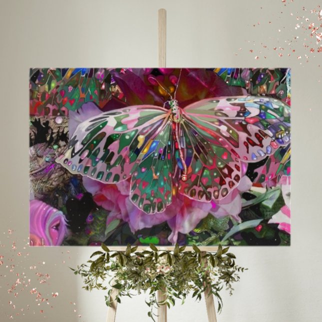 Stigning Kanvastrycket Dawn Butterfly Canvastryck (Skapare uppladdad)