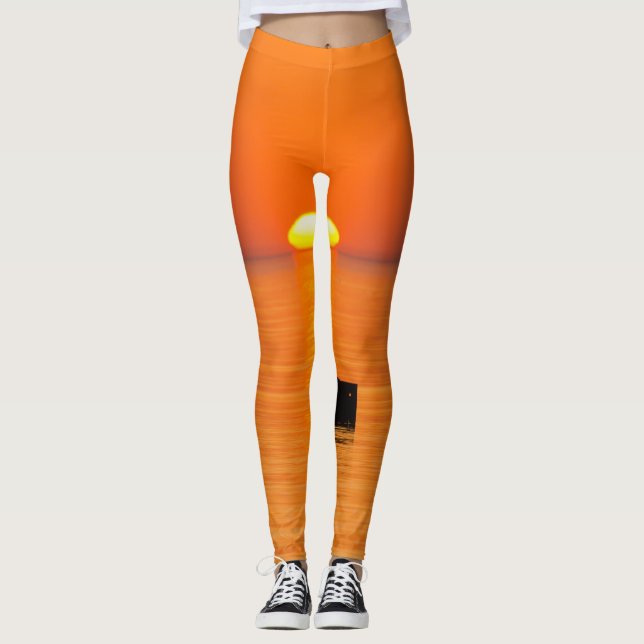 Stigning Orange Leggings (Framsida)