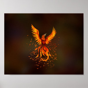 Stigning Phoenix Bird Poster