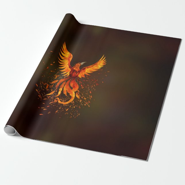 Stigning Phoenix Bird Presentpapper (Utrullad)