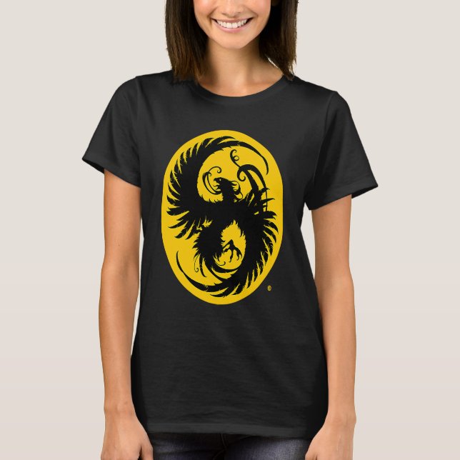 Stigning Phoenix Bird T Shirt (Framsida)