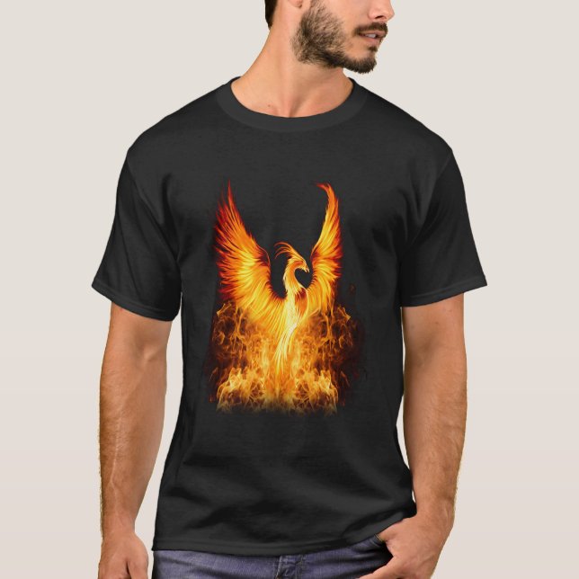 Stigning Phoenix Fire Fenix-inspirationsgåva T Shirt (Framsida)
