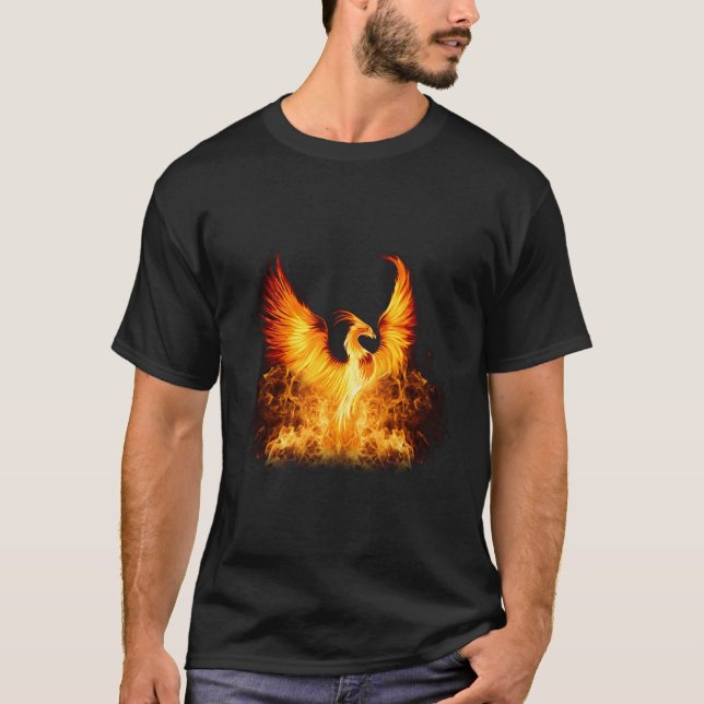 Stigning Phoenix Fire Fenix-inspirationsmotivation T Shirt (Framsida)