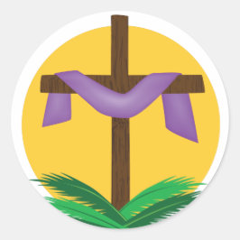 Stigning Sol Draped Kor Runt Klistermärke