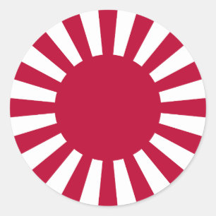 Stigning Sol Flagga Runt Klistermärke