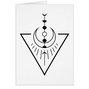 stigning sol måne-faser hälsningskort