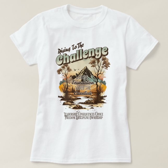 Stigning till Challenge CC Community Homeschool T Shirt (Design framsida)