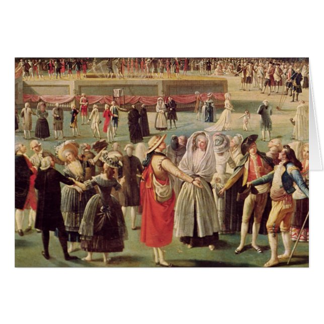 Stigningen av den Montgolfier ballongen Hälsningskort (Framsidan Horizontal)