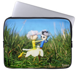 Stijldansende Fubby's in Narcissen jurk. Laptop Fodral